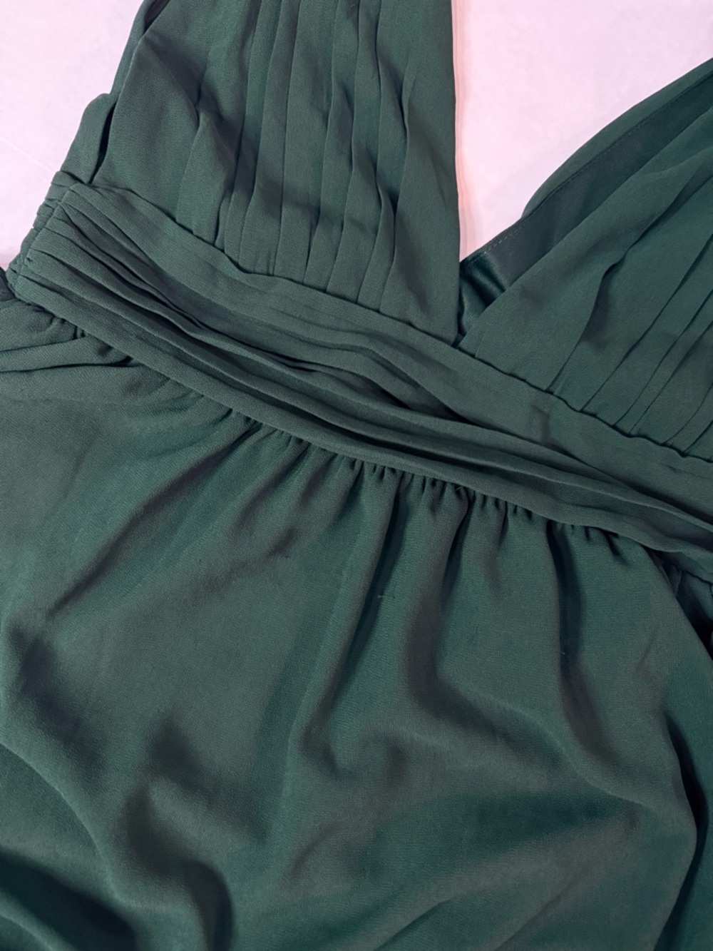 DEFECT NWT Lulus Heavenly Hues Maxi Dress Forest Green Prom Size S #508192 - Picture 10 of 14